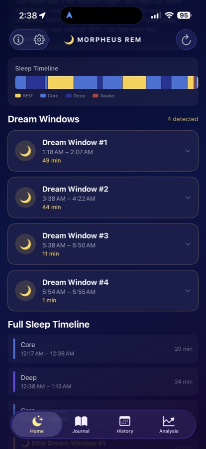 MorpheusREM dream windows screen